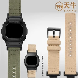 Breathable sweatproof nylon watch strap for Casio DW5600 GW-M5610 DW-5610 GW5000 16mm fashion fabric unisex universal watchband