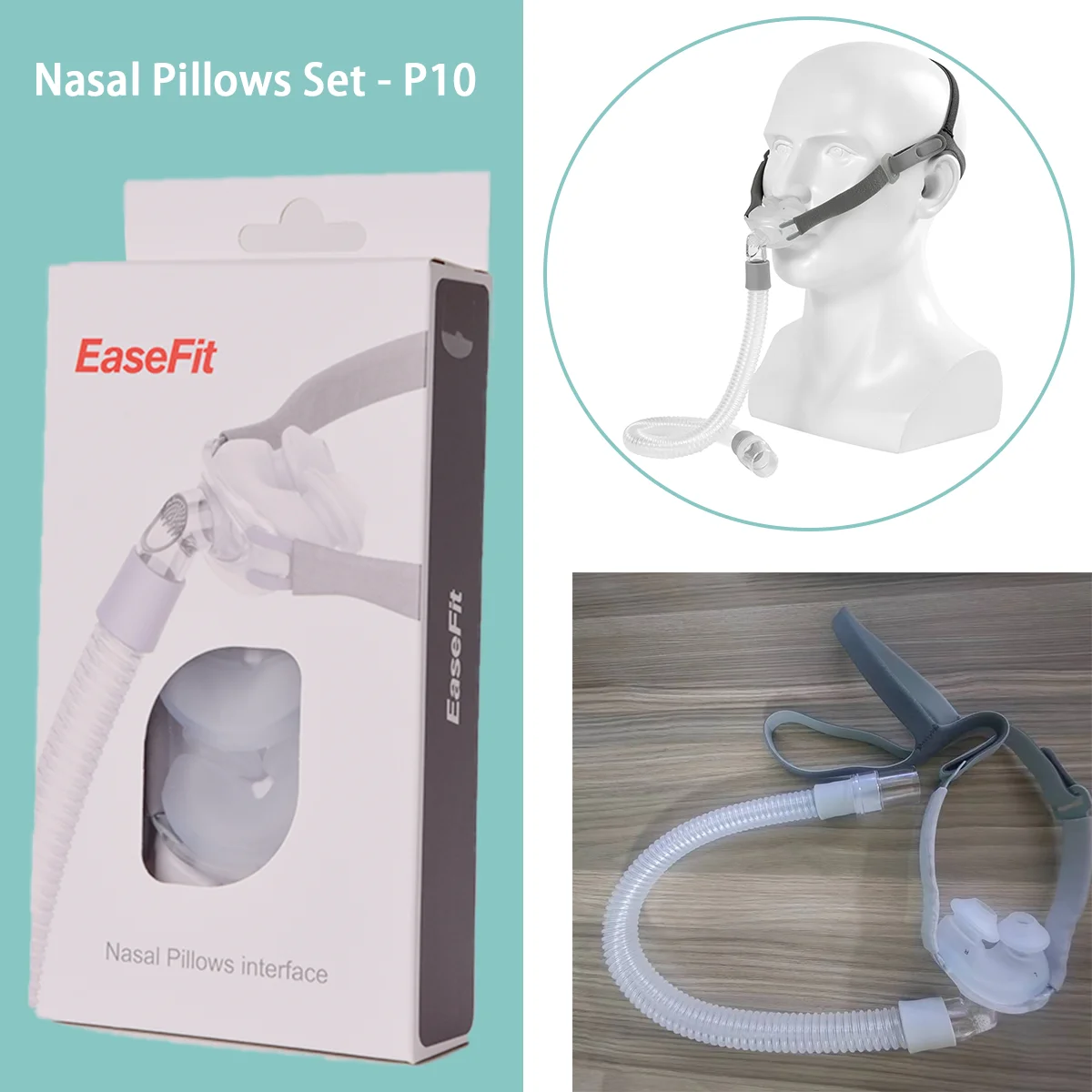 Set di cuscini nasali P10, morbido cuscino per il naso in doppio silicone, sigilla bene per un vestibilità comoda, forniture CPAP per evitare il