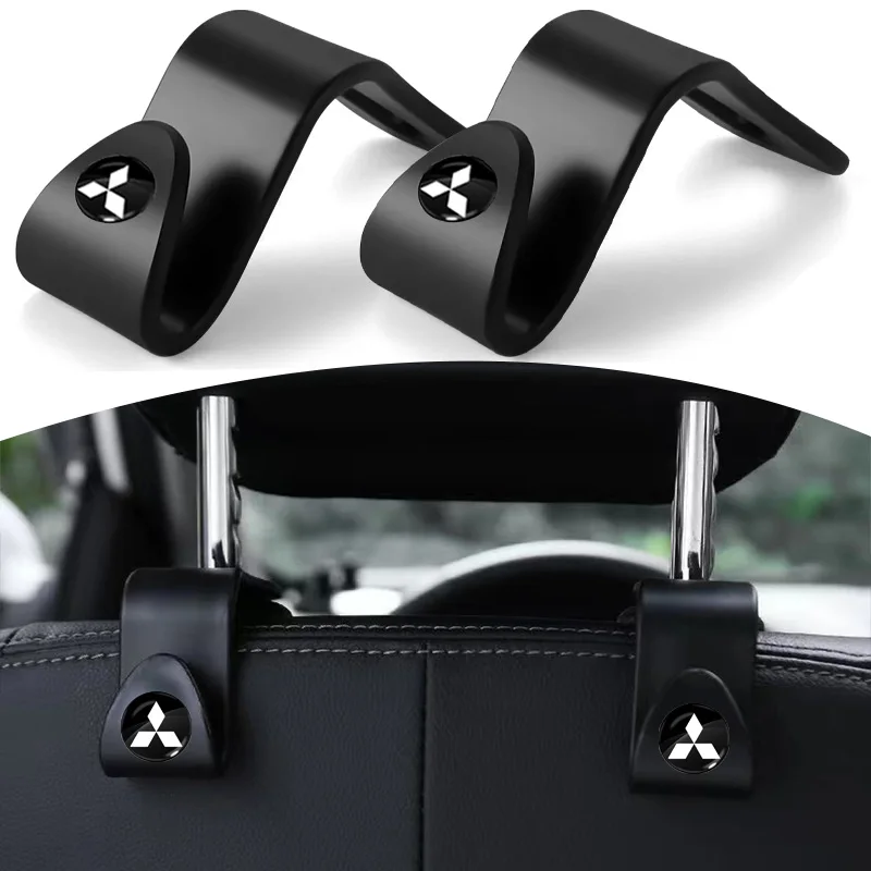 2 Pcs Portable Car Seat Backrest Hooks Car Seat Headrest Hook For Mitsubishi ASX Lancer Pajero 4 Outlander Colt Galant 8 Carisma