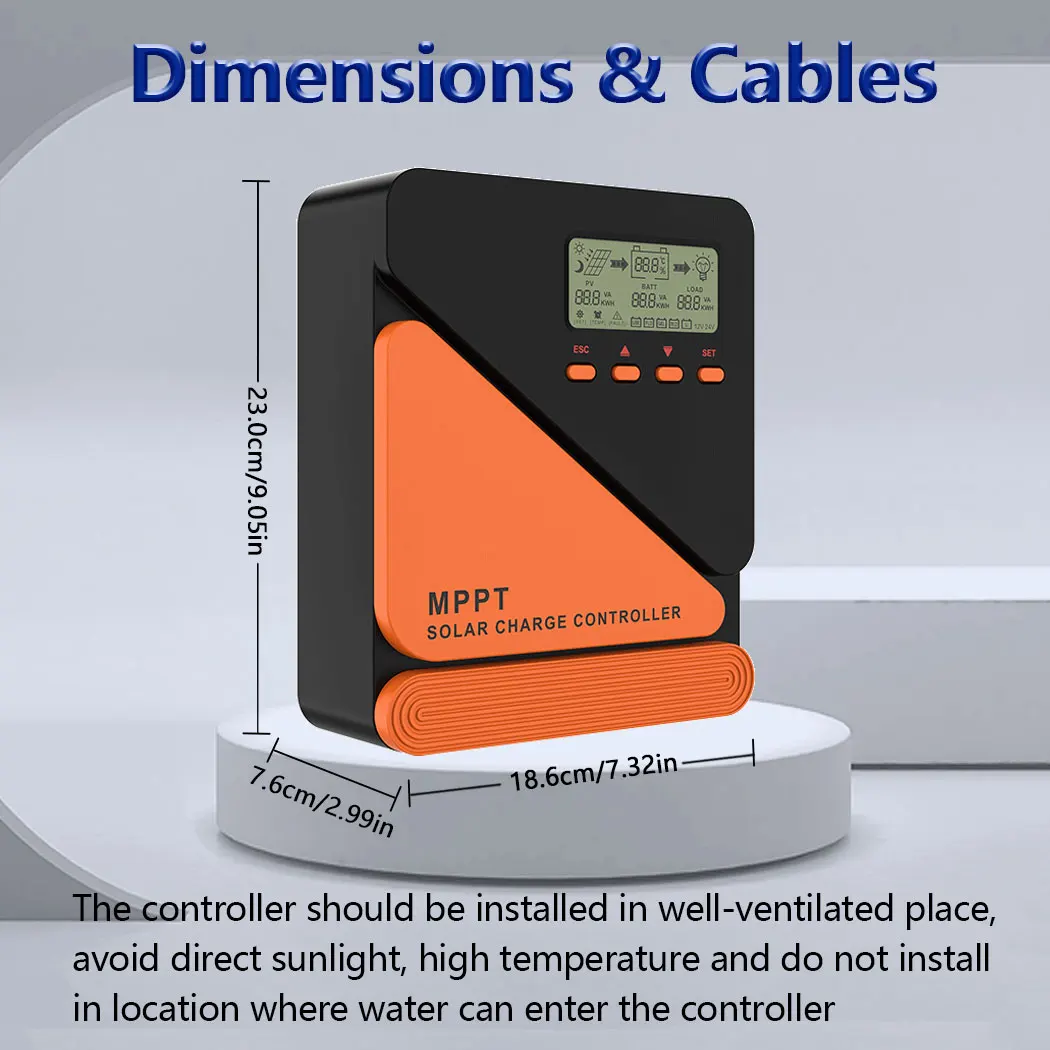 Контроллер заряда солнечной батареи MPPT 20A 40A 60A 12V 24V для регулятора напряжения аккумулятора GEL SLD FLD LI MAX PV Input 50 Ro 100V