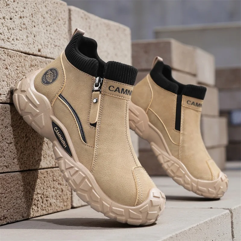 Новые высокие уличные походные туфли для бездорожья на осень — это противоскользящие, износостойкие, спортивные и повседневные.