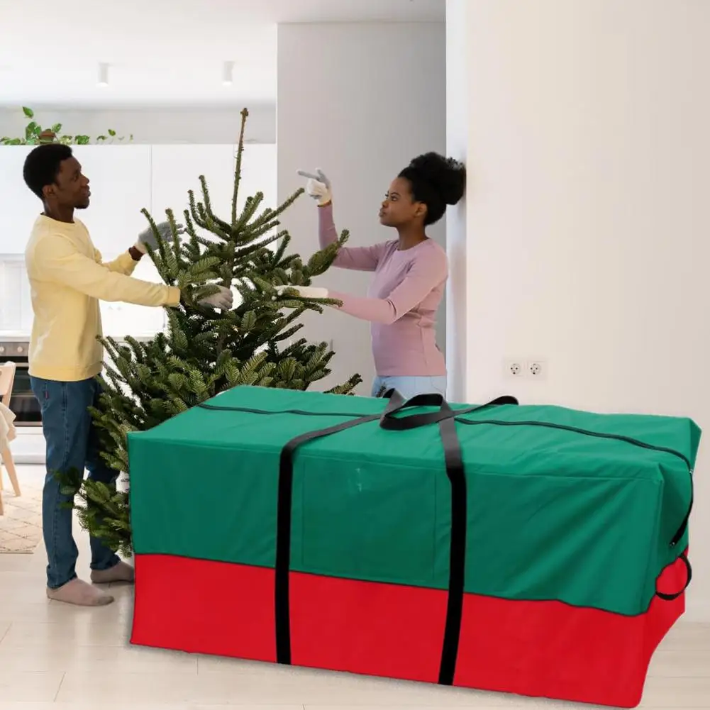 

Reusable Christmas Tree Bag Heavy Duty Christmas Tree Storage Bag with Reinforced Handle Zipper Closure Capacity for Artificial