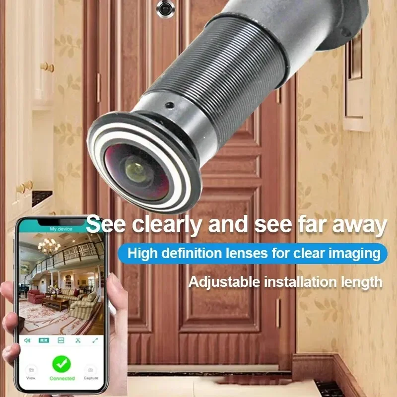 Alta calidad gran angular 180 grados voz bidireccional ojo de gato puerta antirrobo inteligente Wifi inalámbrico Visual ojo de gato hogar caliente