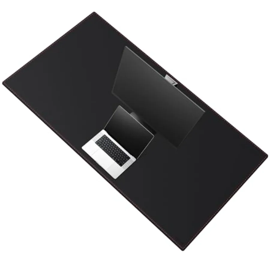 59.1"x27.6" PU Leather Desk Pad Protector, Large Mouse Pad, Executive Computer Office Desk Mat, Non-Slip Desk Blotter, Waterpro