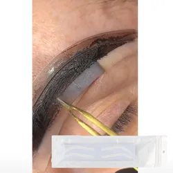 10 paia Aerografo Sopracciglio Adesivo Ausiliario Microblading Guida per sopracciglia Forma per sopracciglia Nastro Strumento per trucco Brow Buddies Accessori PMU