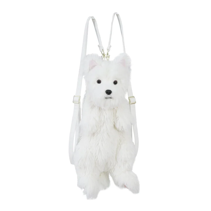 Dog Doll Backpack Doll Girl Plush Birthday Gift Cartoon Handbags Super Simulation Gift