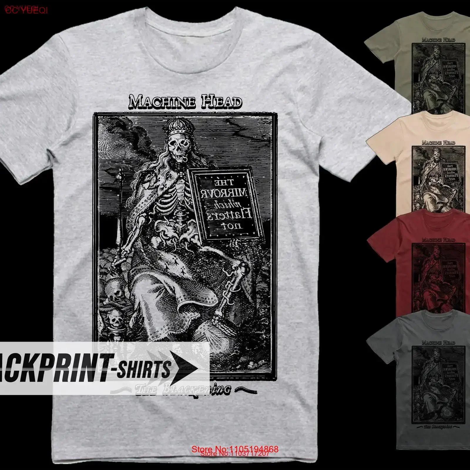 Machine Head The Blackening T Shirt cotton Men's all sizes S 5XL 18 colors poster band album cover vintage Washed graphic
