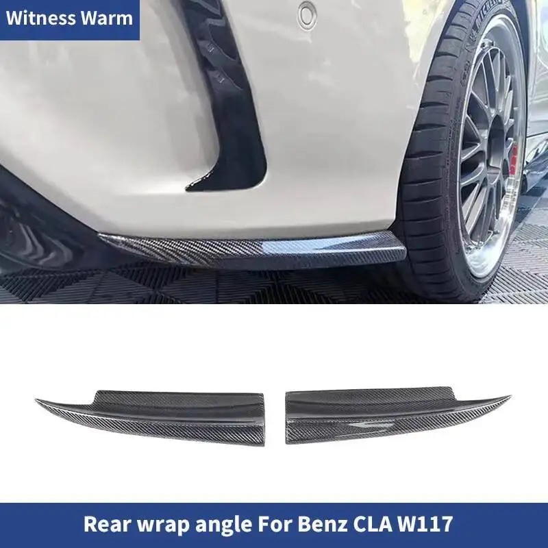 

For Mercedes Benz Cla Class C117 Cla250 Cla260 Cla45 Carbon Fiber Rear Bumper Side Lip Splitter Apron 2014 - 2016