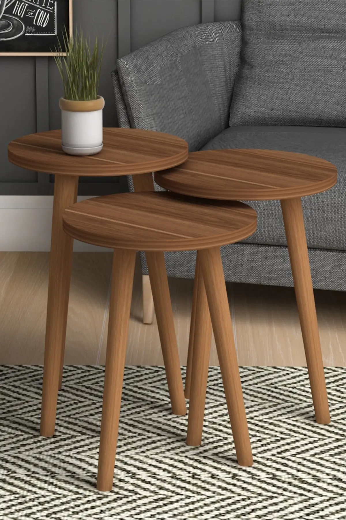 Zigon coffee table medium coffee table tea table coffee table Walnut color