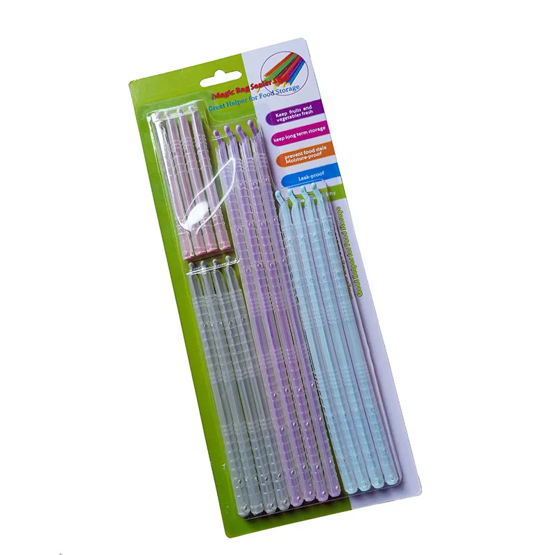 16Pcs Variety Family Packing Coffee Tea Snack Food Portable Bag Clips Moisture-proof Storage Reuasble Kitchen Oranizer Sticker