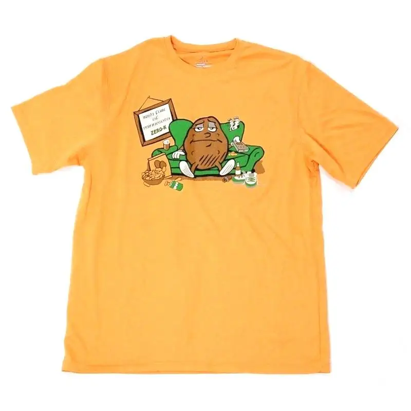 تي شيرت رجالي من Zero K Potato Irish Fair Novelty مقاس ذهبي L بأكمام قصيرة Zorrel