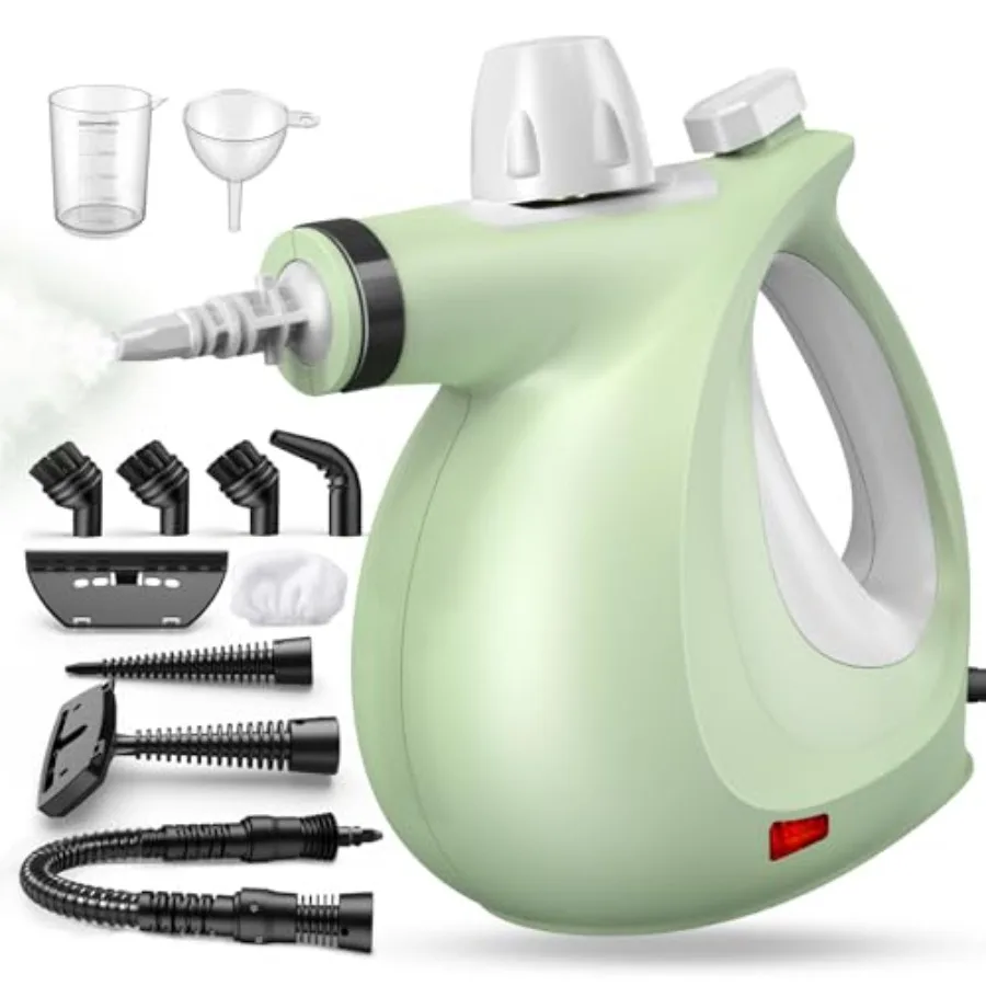 

Steam Cleaner Powerful Pressurized Handheld Steam Cleaner for Home with 11-Pc Set Chemical-Free Multi-Surface Steamer for Effec