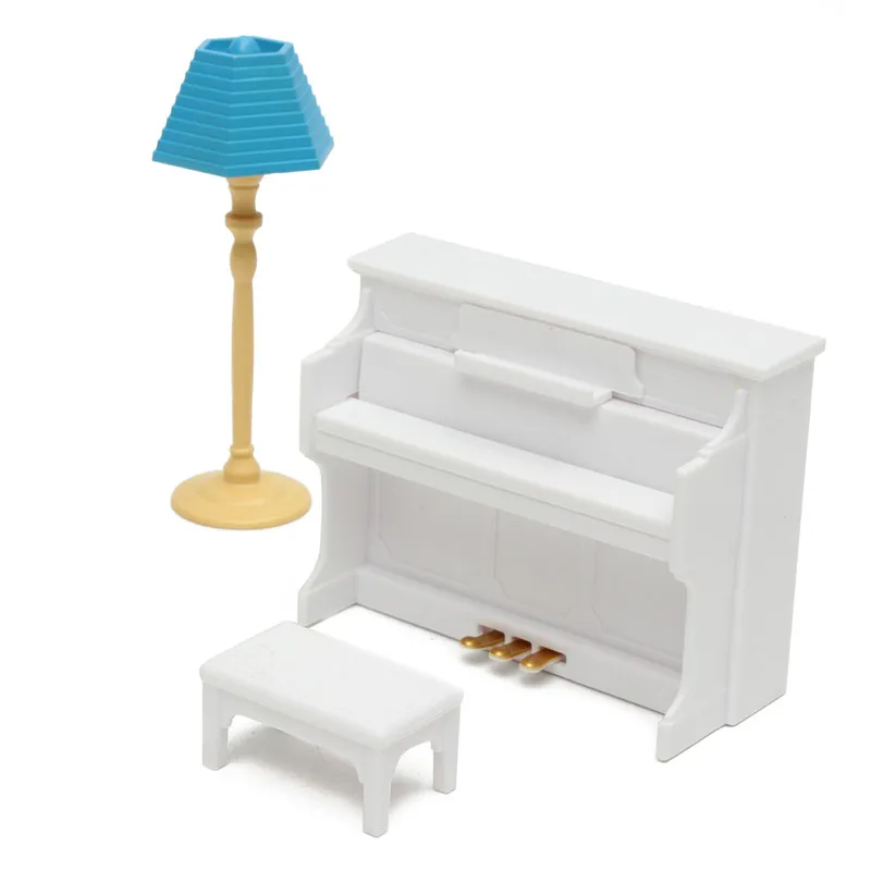 Juego de Muebles en Miniatura para Casa de Muñecas, Cocina, Sala de Estar, Baño, Juguete Decorativo para Niños, Casa de Muñecas