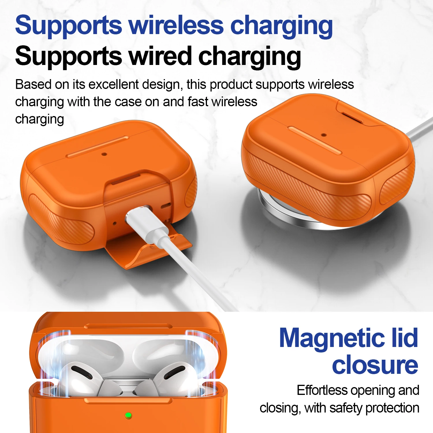 Phone Stand Design for AirPods Pro 3/4/Pro 2/Pro Case Compatible with MagSafe Protective Cover with Lanyard For Airpods 4/Pro 3