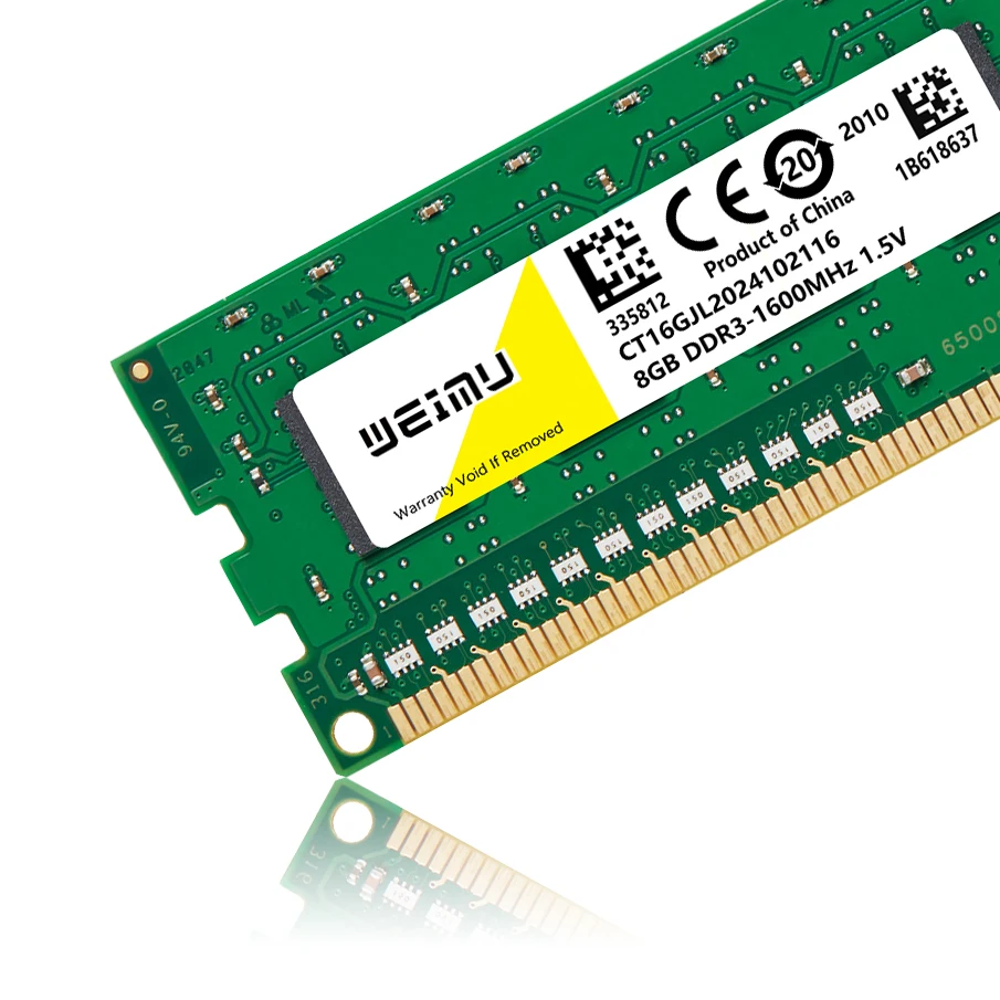 WEIMU DDR3 8GB 4GB 2GB pulpit pamięci 1066 1333 1600Mhz PC3 8500u 10600u 12800U 240PIN pamięci DIMM Ddr3 pamięci RAM