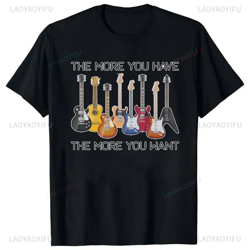 Funny Electric Guitar Music Style Short Sleeve Tshirt Fashion Man T Shirts Summer Casual O-neck Cotton T-Shirts Streetwear Tees image 5