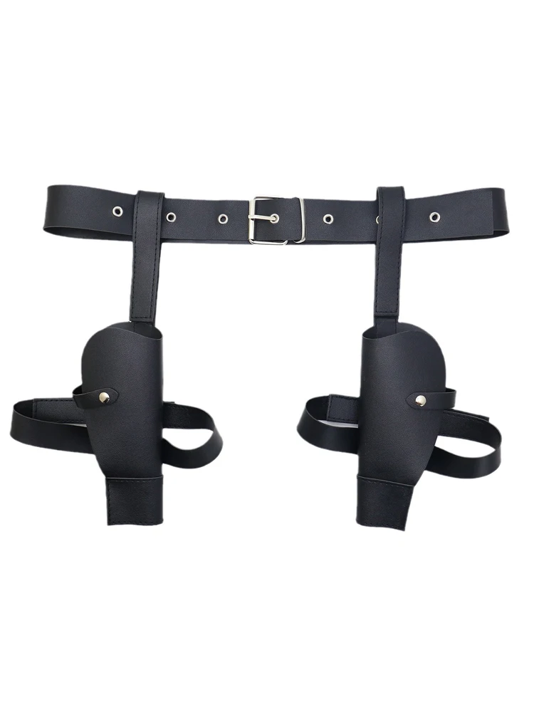 Halloween PU Leder Taille Abdeckung Western Cowboy Stil Dekorative Gürtel Cosplay Rollenspiel Prop Zubehör Verfügbar für Männer Frauen