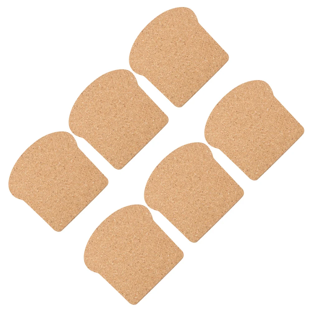 

6Pcs Cork Coaster Set Heat Insulation Practical Cup Mats Table Placements Home Use Coaster Teacup Coasters
