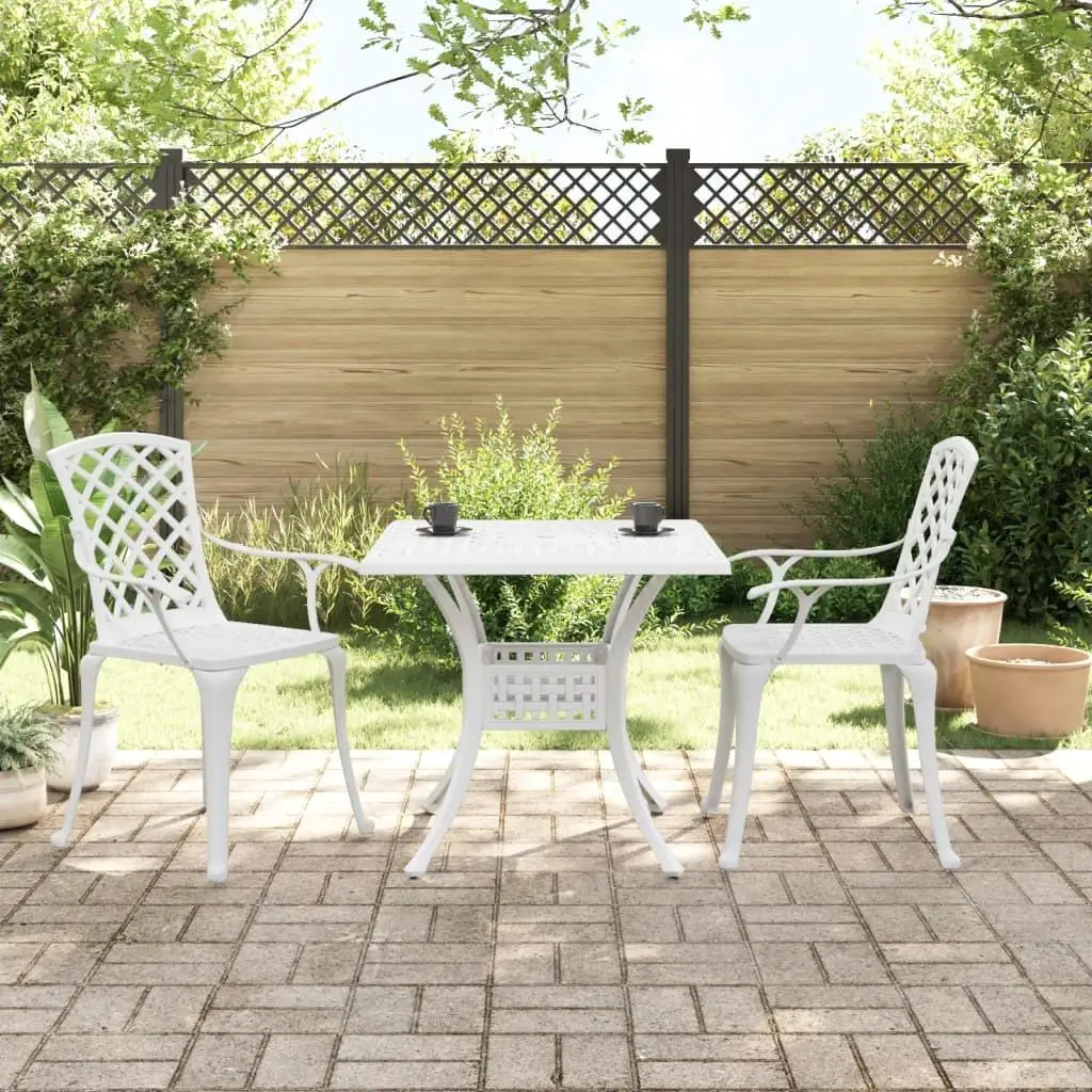 3-Piece  Cast Aluminum Bistro Set - Elegant Outdoor Dining Furniture for Gardens & Patios