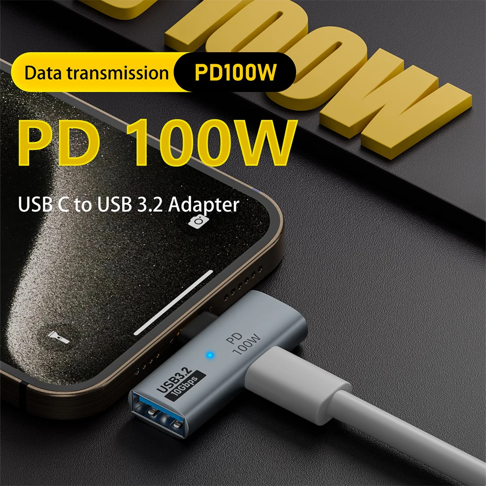 2-in-1 Type C 3.2 OTG Splitter 10Gbps Data Transfer USB OTG Type C Adapter OTG Converter for Phone Tablet Macbook Xiaomi Samsung