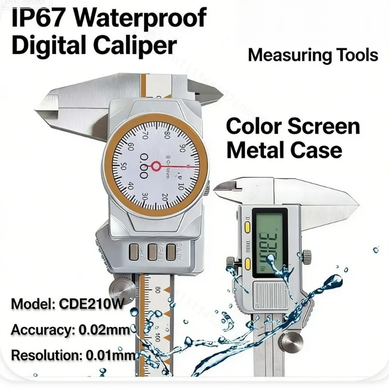IP67 Waterproof Oil Proof Bluetooth Digital Caliper 0-150mm High Precision Rechargeable Vernier Caliper  Measuring Tool