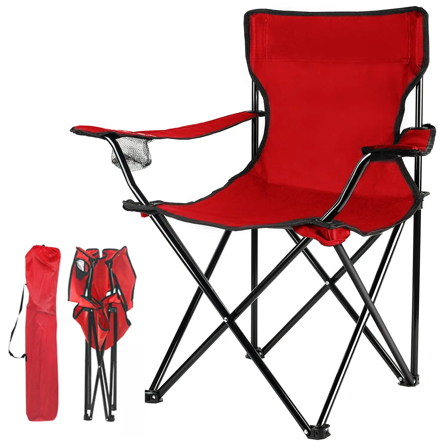 

Best Sale Folding Chairs with Cup Holder and Carry Bag Beach Picnic Outdoor Camping Fishing Folding Chair