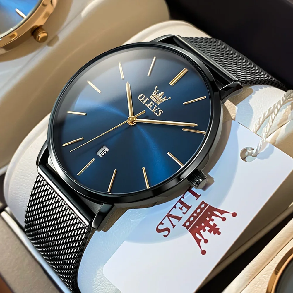 Men's Simple Fashion Quartz Watch with Mesh Strap