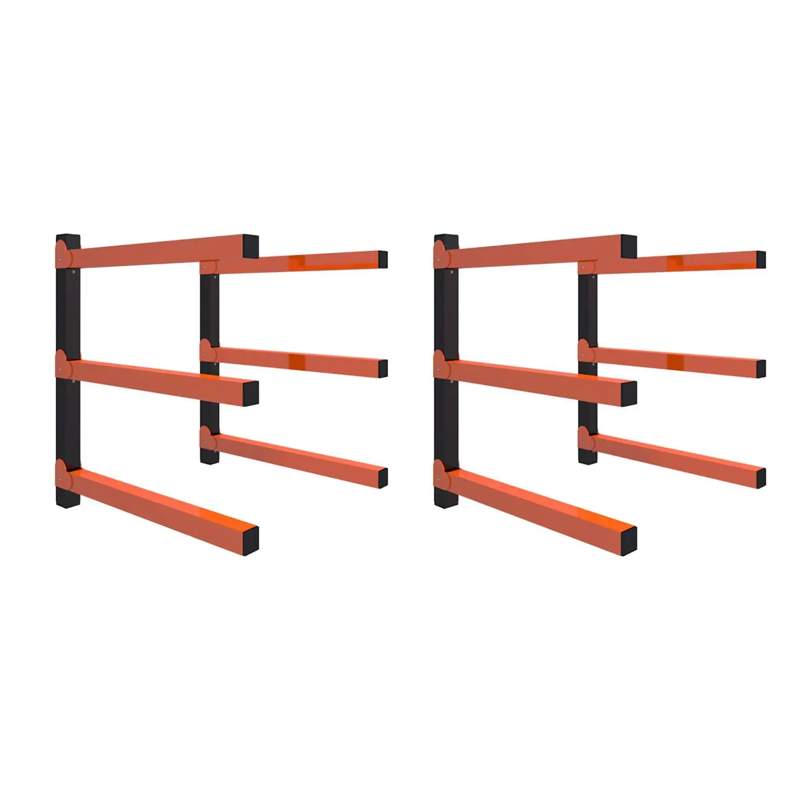 4x Wall Mount Wood Organizer Sturdy Lumber Rack for Basement