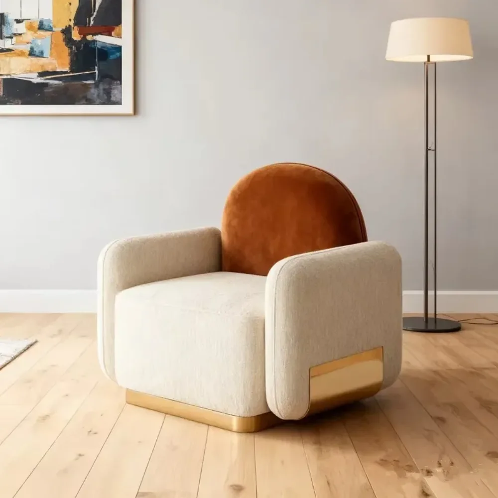 #Modern Living Room Furniture Deep Comfortable Seat Single Fabric Upholstery Sofa Chair