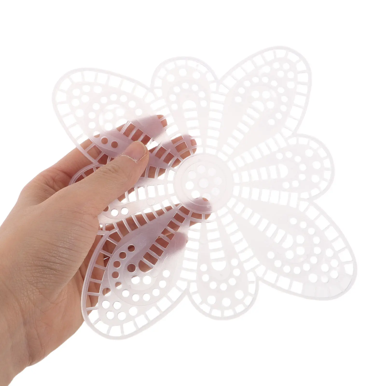 16Pcs Plastic Mesh Canvas Sheets Petal Shape for Handwoven Bags Embroidery Craft Supplies DIY Waterproof Lightweight Decorative