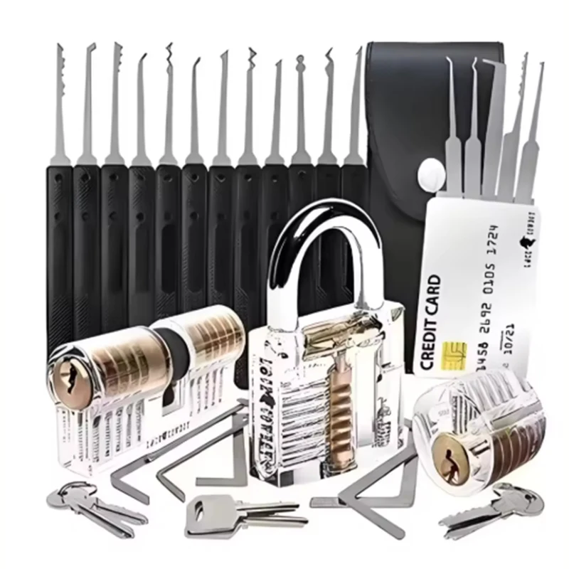 مجموعات مفاتيح مكونة من 18/32/33 قطعة: حلول مفاتيح مدمجة وكاملة للمنزل والسيارة والمكتب أدوات فتح القفل البسيط