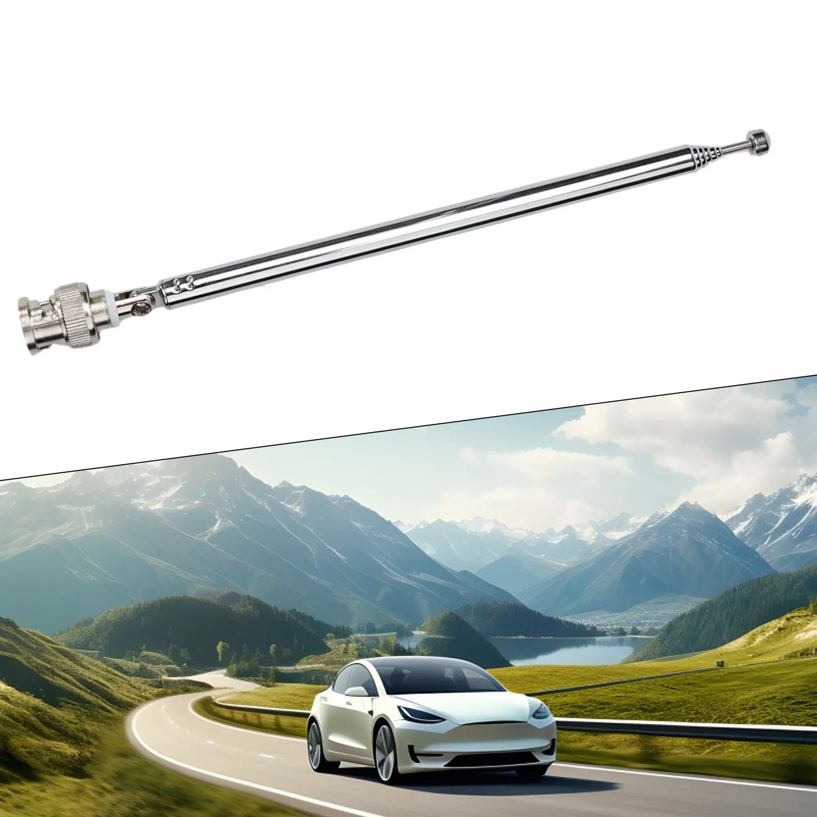 1 X Bingfu Radio Scanner Antenna BNC Male Cable Connector 25MHz - 1200MHz High Quality Car Exterior Accessories