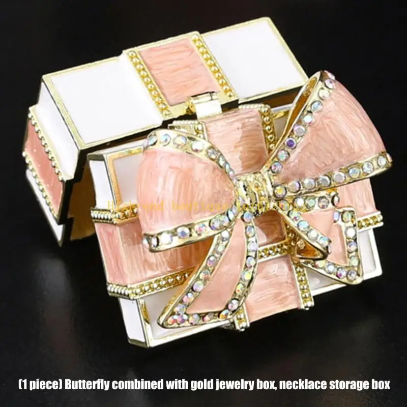 L9NB Lovely Bowknot Inspired Jewelry Storage Solution Jewelry Organizers For Daily Use