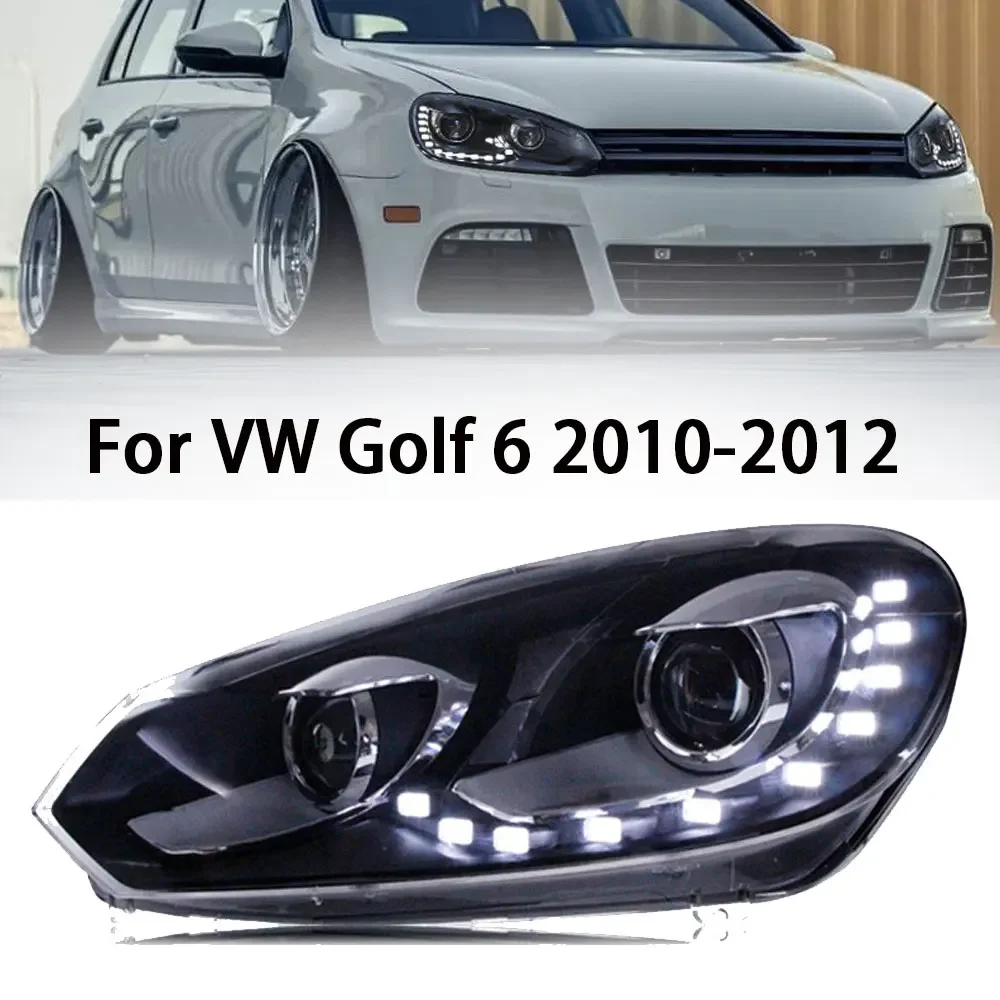 

Car Styling For VW Golf 6 Golf6 10-12 MK6 R20 Head lamp LED Headlight LED Daytime running light lens xenon LED headlights ﻿