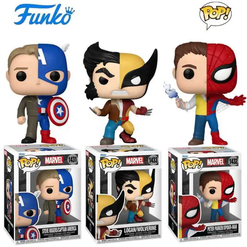 

Funko POP Original Marvel Anime Figure Peter Parker Captain America Wolverine Action Figure Toys for Boys Girls Kids Gift