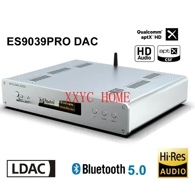 DLHiFi DC300 Dual Core ES9038PRO ES9039PRO Bluetooth 5.0 Balanced HiFi Audio DSD DAC Decoder Amanero USB Remote Control