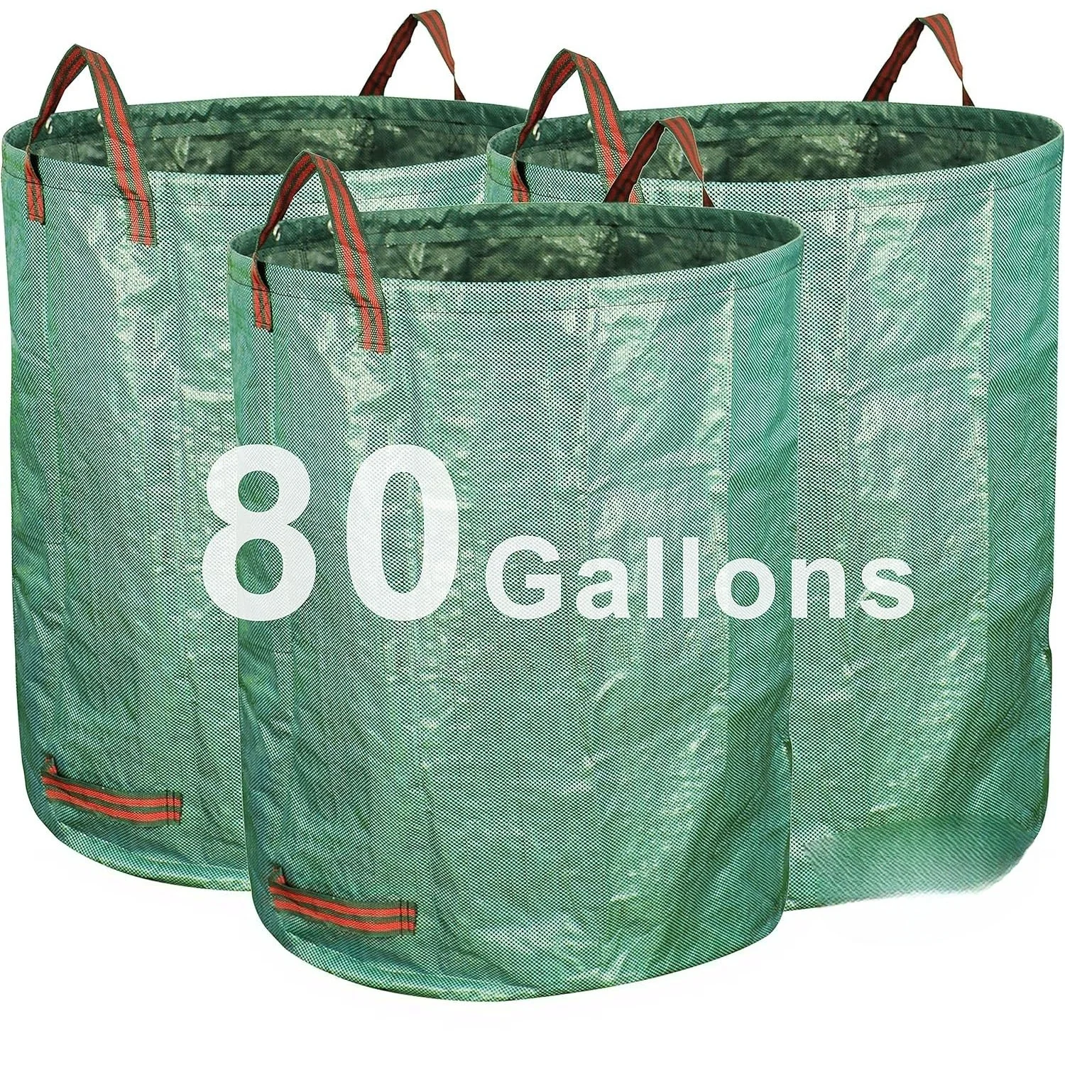 Bolsas para residuos de jardín de PP de alta resistencia: bolsas reutilizables para restos de patio con tela industrial y asas para plantas y colección de hojas