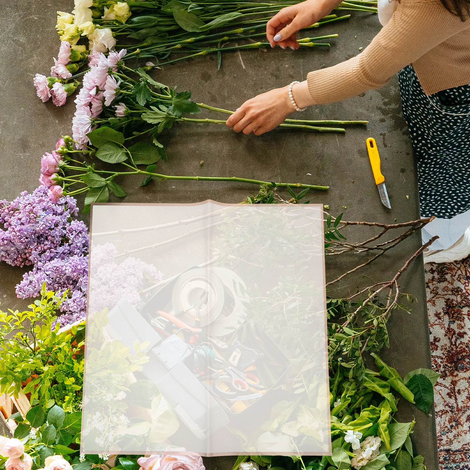 

20 Sheets Jelly Film Flower Wrapping Paper Creative Gift Wrap Floral Packing Material Bouquet Paper Sheets for Flowers