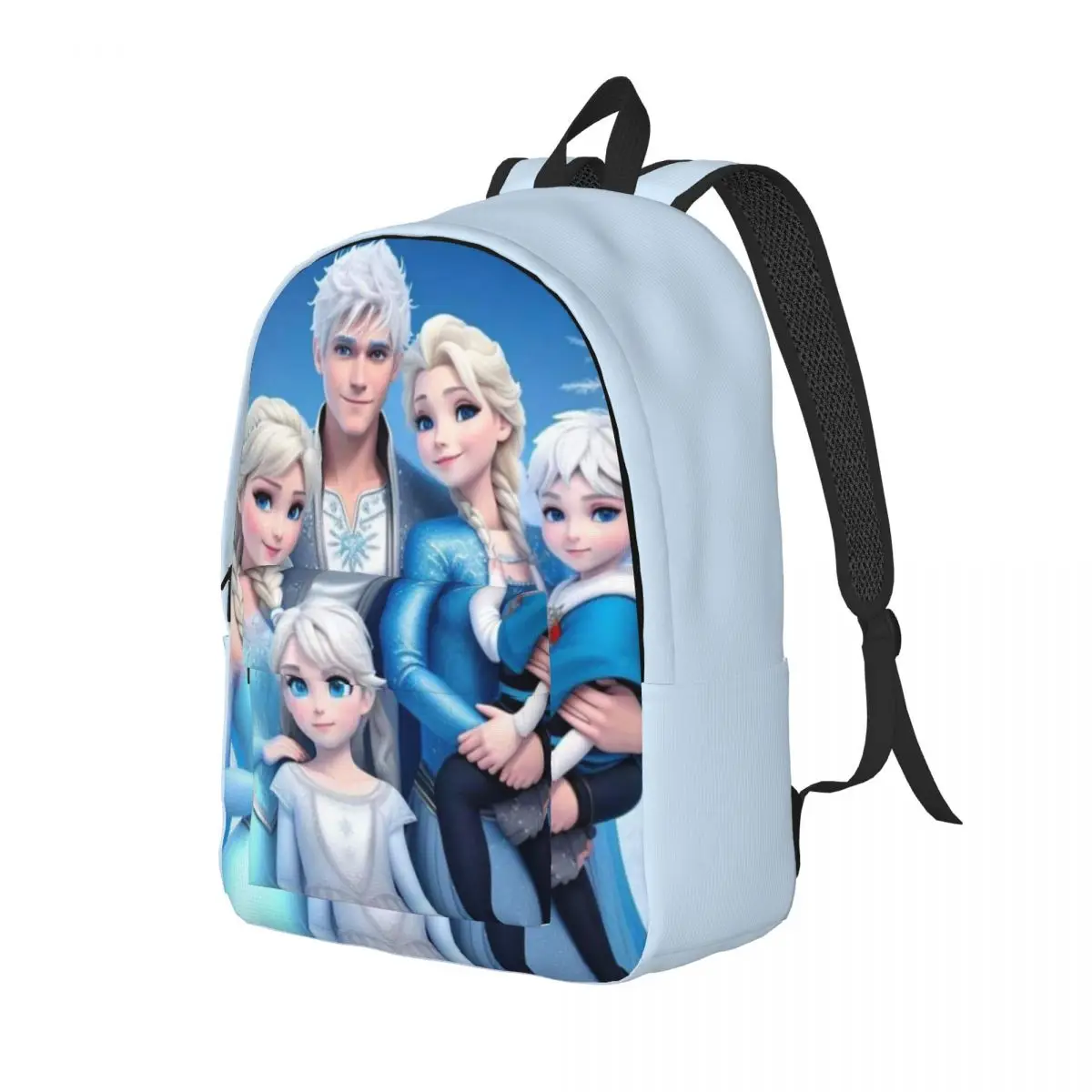 Custom 3D Printing Frozen Anime Canvas Backpacks for Girls Boys College School Travel Bags Women Men Bookbag Fits 15 Inch Laptop