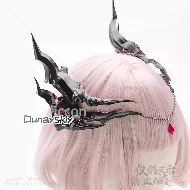 أنيمي لعبة الحب والمساحة العميقة تأثيري سيلوس البطلة ثلاثية الأبعاد قرون التنين أغطية الرأس أقراط مجوهرات اكسسوارات كوس مخصصة