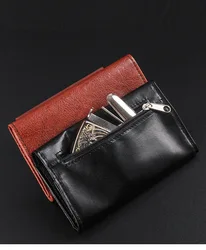 PU Retro Leather Tobacco Pouch Case Bag Cigarette Smoking Paper Tips Holder Wallet Bags Rolling Tool