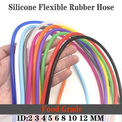 Tubo de silicona Flexible para refrescos, manguera de goma de grado alimenticio, Conector de agua colorido, ID de 1 metro, 2, 3, 4, 5, 6, 7, 8, 9, 10, 12 mm