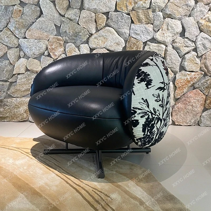AAModern Single Sofa Chair Flower Cloth Chair Home Living Room Bedroom Medieval Style Negotiation Chair Hotel Bed And Breakfast