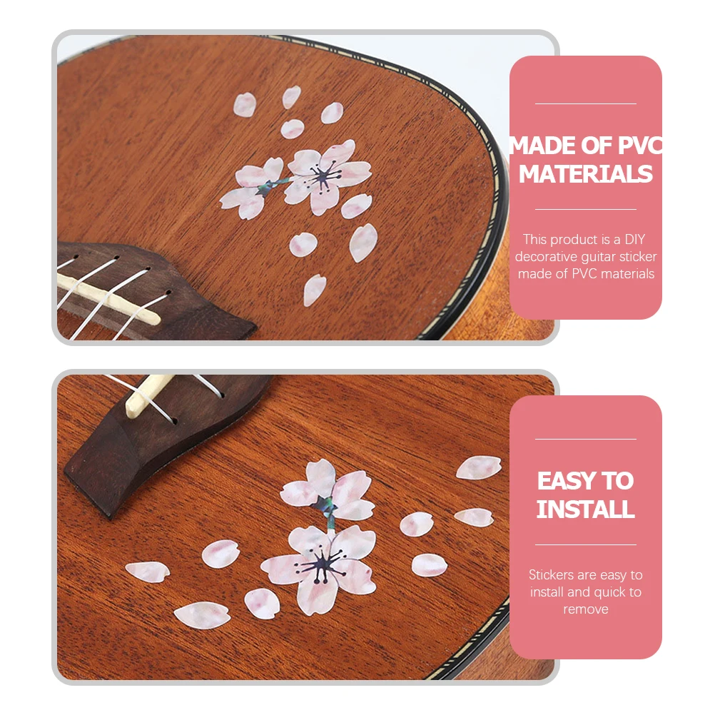 

2pcs Creative Guitar Fretboard Sticker Self-Adhesive Decorative Patch For Ukulele Bass Electric Acoustic Fingerboard Decals