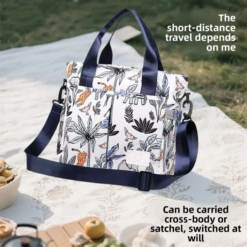 Portátil à prova dwaterproof água mamãe bolsa impressão oxford saco de cuidados com o bebê grande capacidade cor sólida saco de fraldas do bebê piquenique