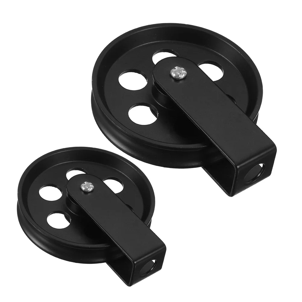 

2pcs Black Vintage Lamp Pulley System Heavy Duty Ceiling Mount For Pendant Light Fixture Adjustable Height Industrial Wall