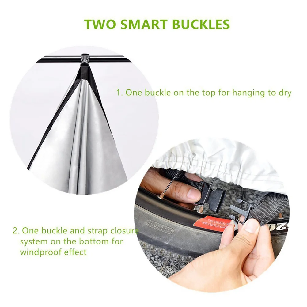 

Waterproof Cover Size S Black Center Silver Periphery Outdoor Bike Protector Cover For Bike Protection Ultraviolet Proof