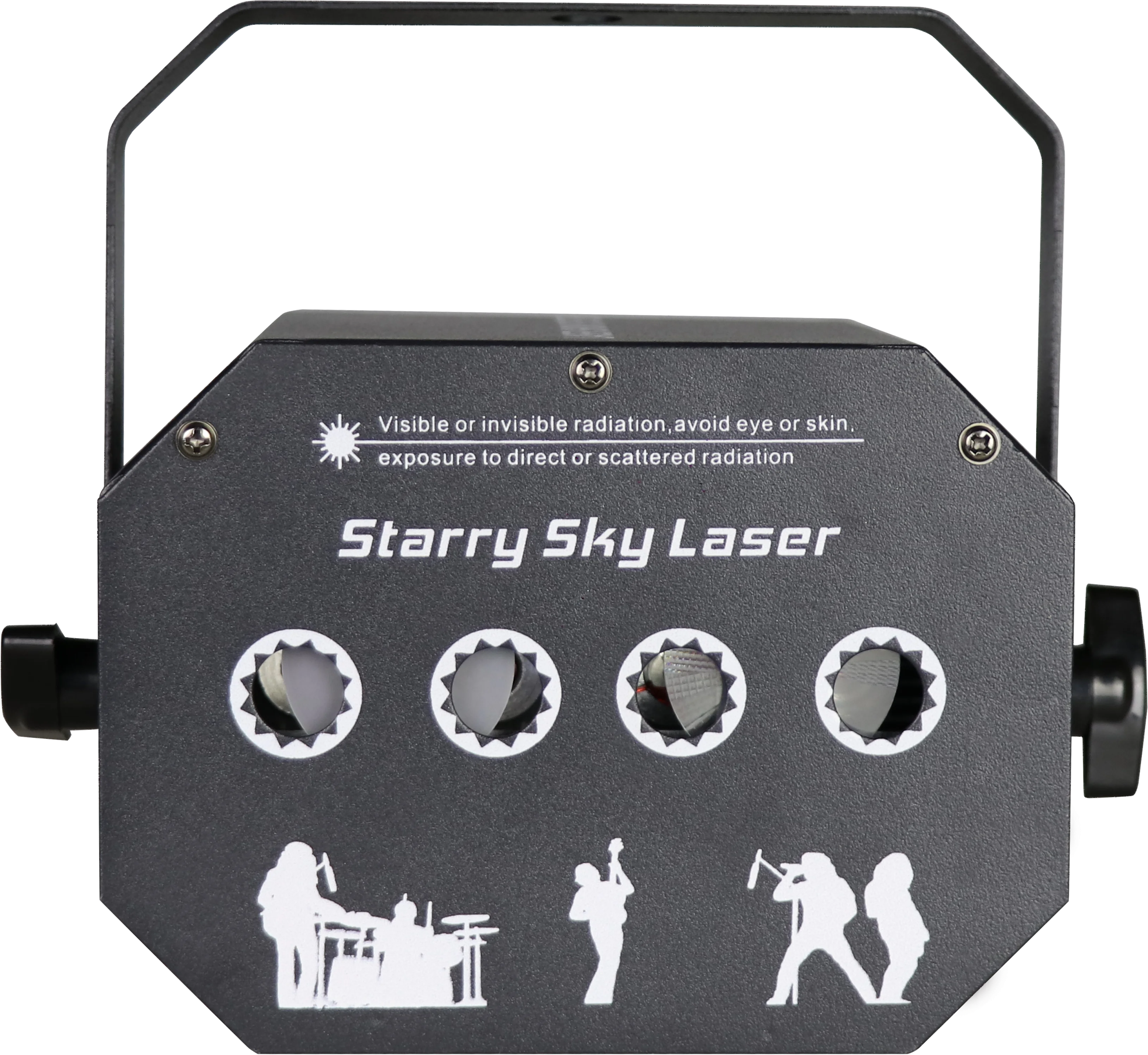 

Fireions 4 Hole Starry Sky Pattern Light with Remote Control 24W Stage Light RGB Colorful Effect Light DMX Disco House Party