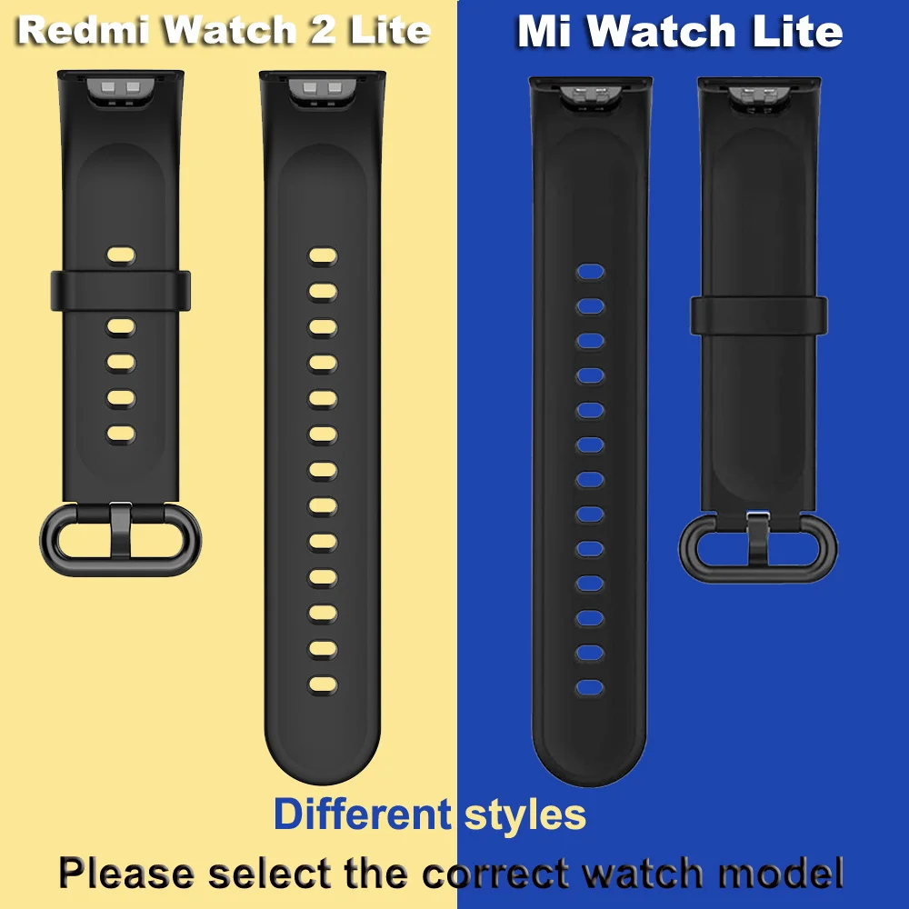 Silicone Strap For Redmi Watch 2 Lite Two Tone Strap Smart Watch Replacement Bracelet Wristband For Xiaomi Mi