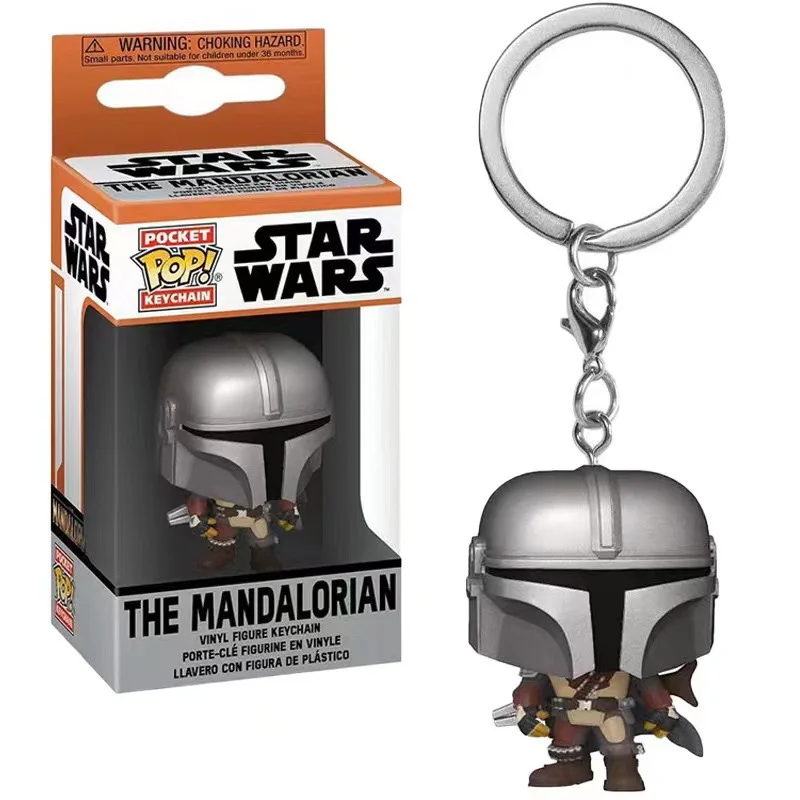 Kawaii Star Wars Series Keychain Mandalorian Luke Skywalker Chewbacca Action Doll Bag Ornament Funko POP Doll Toy Holiday Gifts